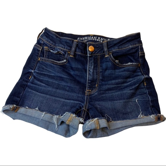 American Eagle Women’s SZ 4 Hi-Rise Shortie Shorts - Picture 1 of 6